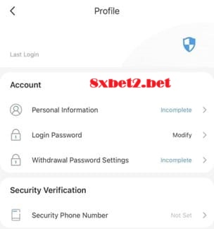 Điền thông tin hồ sơ trên 8xbet